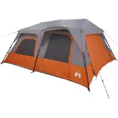 vidaXL Tente instantanée pour 10 personnes, gris et orange