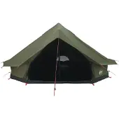 vidaXL Tente familiale pour 10 personnes, couleur vert armée, en polycoton