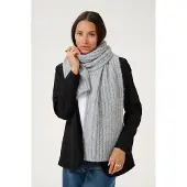 Kaffe Écharpe gris chiné