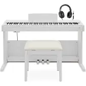Gear4Music VISIONKEY-500 Digital Piano Stool Pack Matte White