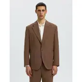 Selected Coupe Décontractée Blazer Homme Marron 90