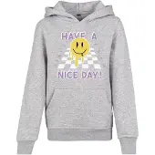Mister tee Sweat 'Nice Day' jaune / gris chiné / violet foncé / blanc