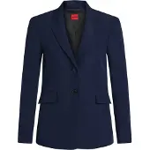 HUGO Asmalla 10268884 Red Blazer Bleu 40 Femme
