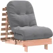 vidaXL Futon Canapé-lit avec matelas 60x206x11 cm Bois massif Douglas