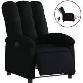 vidaXL Fauteuil relax électrique noir tissu