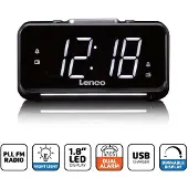 Lenco Cr-28bk Clock Radio Clair One Size / EU Plug 220V