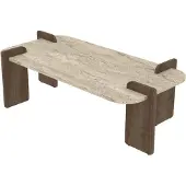 CALICOSY - Table basse rectangulaire avec bords arrondis L120 cm ELIA