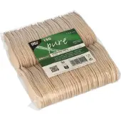 Papstar Cuillère en bois "pure", 8,2 cm, idéale pour les fingerfood | film (150 pièces)