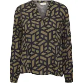 Kaffe Chemisier 'KAJalie' kaki / noir
