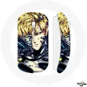 MANIACASE Souris Sans Fil - - Genos One Punch Man - Jaune - Clé USB wifi - Compatible Mac et PC