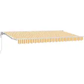 vidaXL Cadre d'auvent jaune et blanc 400 x 200 cm