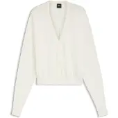BOSS Cardigan en lin et coton avec devant boutonné