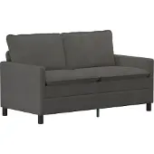 vidaXL Canapé Set 2 pcs Tissu gris foncé