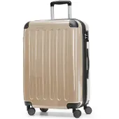 Hauptstadtkoffer - Alex - Valise à coque dure avec extension Valise de voyage Hardcase Check-In Luggage 15-20 kg, expandable Trolley glossy 65 cm, 74 L,Champagne