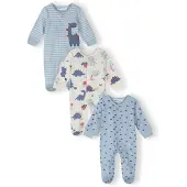 MINOTI Pyjama bleu marine / bleu clair / rouge foncé / blanc