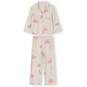 MINOTI Pyjama jaune pastel / menthe / rose / rose pastel