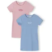 MINOTI Robe bleu clair / rose / rose foncé / blanc