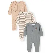 MINOTI Barboteuse / body beige / gris