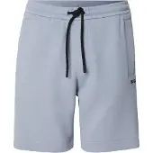 BOSS Short en jersey piqué de coton mélangé avec logo brodé