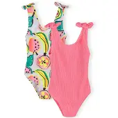 MINOTI Maillot de bain jaune / pétrole / rose / blanc