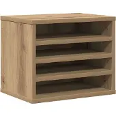 vidaXL Organiseur de bureau Chêne Artisan 36 x 26 x 29.5 cm