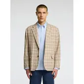 Selected Lin Mélangé Blazer À Simple Boutonnage Homme Beige 56