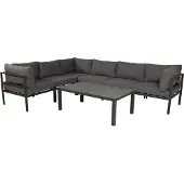 Ebuy24 Copacabana Table basse en verre, noir.