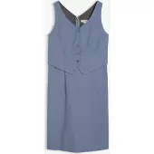 Bonprix Robe fourreau sans manches effet blazer