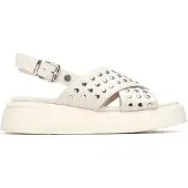Xti pour femme. 14523902-HIELO Sandales 145239 blanc cassé (36), Plat, Boucle, Casuel