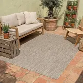 NATURL. Tapis d'extérieur - Costa Taupe | 80x150 cm | Rectangulaire | Tissage plat