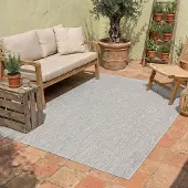 NATURL. Tapis d'extérieur - Costa Gris | 140x200 cm | Rectangulaire | Tissage plat