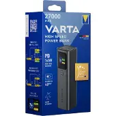 Varta Batterie externe 27 000 mAh – Charge rapide jusqu'à 140 W, USB-C PD, haute capacité