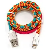 ISY Câble Usb - Lightning 1 M Orange / Bleu (iuc-4100-rg-l)