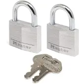 Masterlock Lot de 2 cadenas à clé en aluminium, , l.30 mm