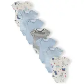 MINOTI Barboteuse / body marine / bleu clair / blanc