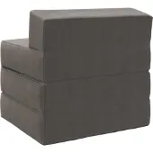 vidaXL Canapé-lit pliable Gris clair 200 x 70 x 15 cm