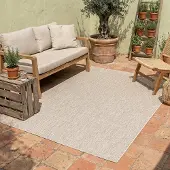 NATURL. Tapis d'extérieur - Costa Sable | 80x150 cm | Rectangulaire | Tissage plat