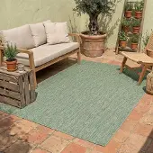 NATURL. Tapis d'extérieur - Costa Vert | 140x200 cm | Rectangulaire | Tissage plat