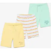 Bonprix Lot de 3 bermudas en jersey 100% coton