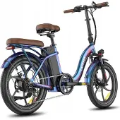 Fafrees Vélo électrique pliable F20+ Pro, 25 km/h, batterie 36 V 25 Ah, dérailleur SHIMANO à 7 vitesses, autonomie de 120 km, bleu