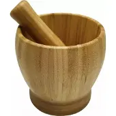 King Hoff mortier de cuisine en bambou 11cm 40216