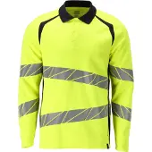 Mascot Polo-Shirt, manches longues Hi-vis jaune/bleu noir, taille XL 21383-327-17010