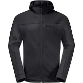 Jack Wolfskin Veste en polaire 'Hirschberg Hooded FZ M' noir