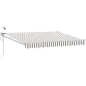 vidaXL Auvent électrique rétractable , gris clair et blanc