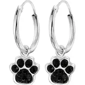Lucardi Boucles d'oreilles noir / argent