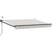vidaXL Auvent électrique rétractable , gris clair et blanc