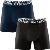 Muchachomalo Boxer Muchachomalo Men Solid Cotton Black (Lot de 2)-XL