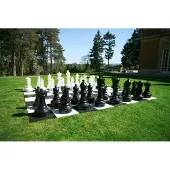 Ubergames XXXL Giga jeu d'échecs, jusqu'à 64 cm de haut - Détails - UV-protégé - échiquier 304x304cm 64 pièces