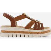 Rieker Sandalen Plat Sandalen Plat - Cognac - Maat 37