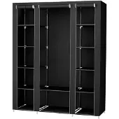 Songmics Penderie portable, armoire pliante, 150 x 45 x 175 cm, noir
